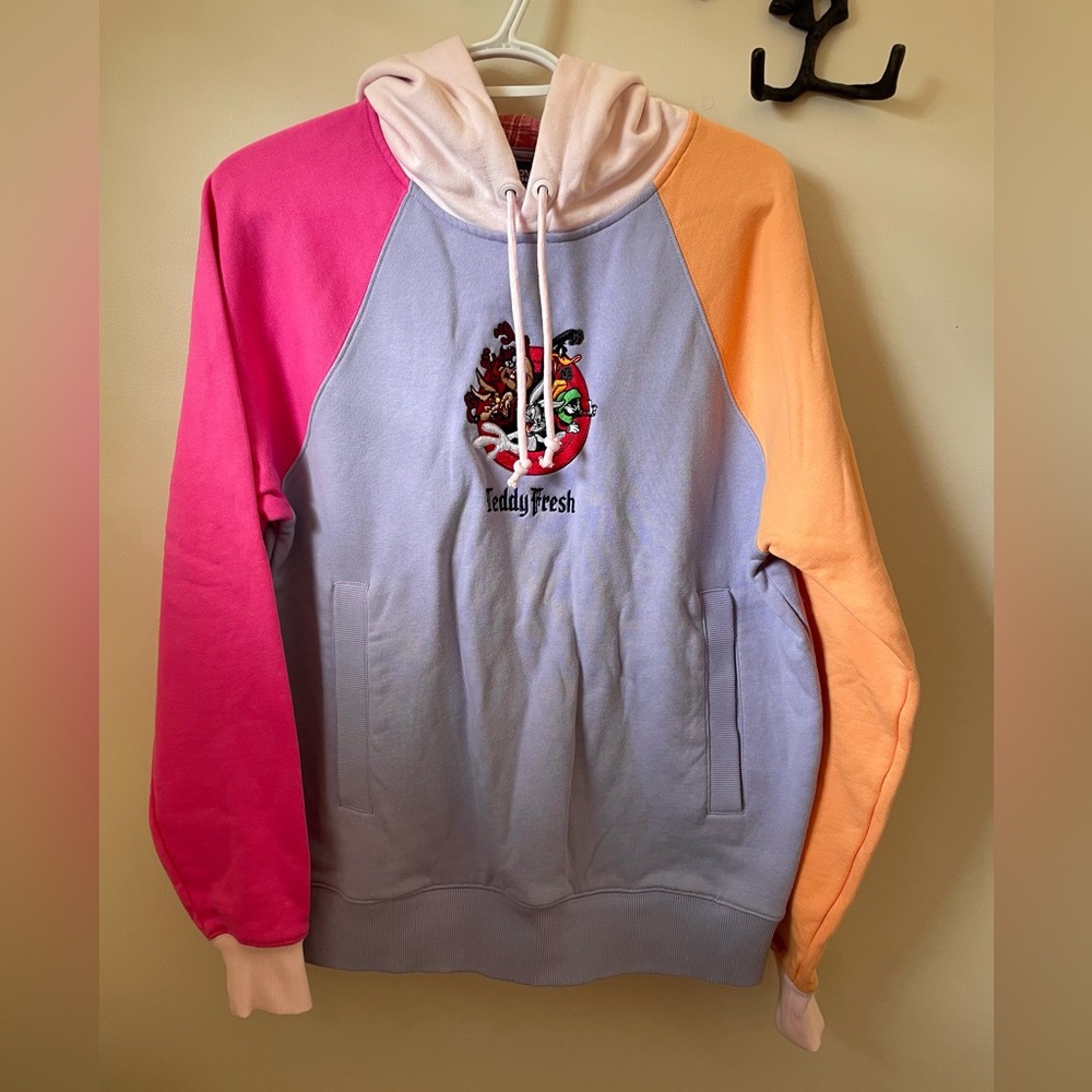 Teddy Fresh x Looney Tunes Colour Block Hoodie - Unisex XS